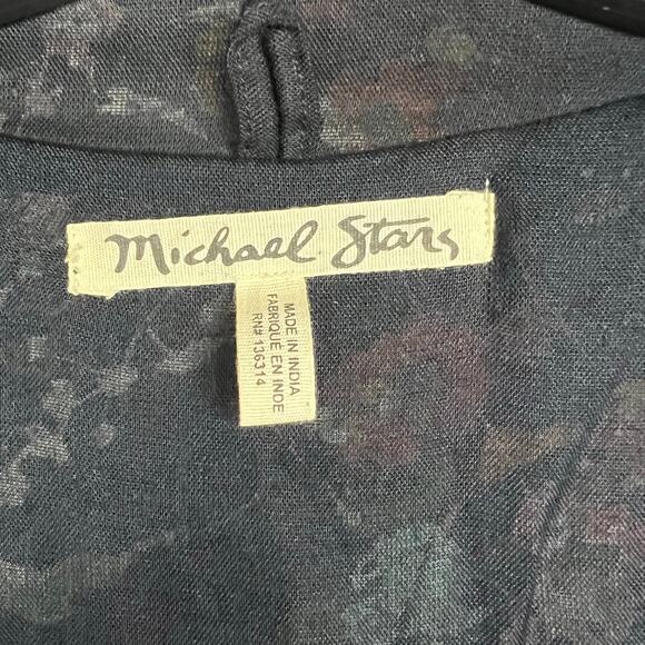 Michael Stars Jules Floral Kimono Womens One Size Open Front Cardigan 3/4 Sleeve - Picture 6 of 8